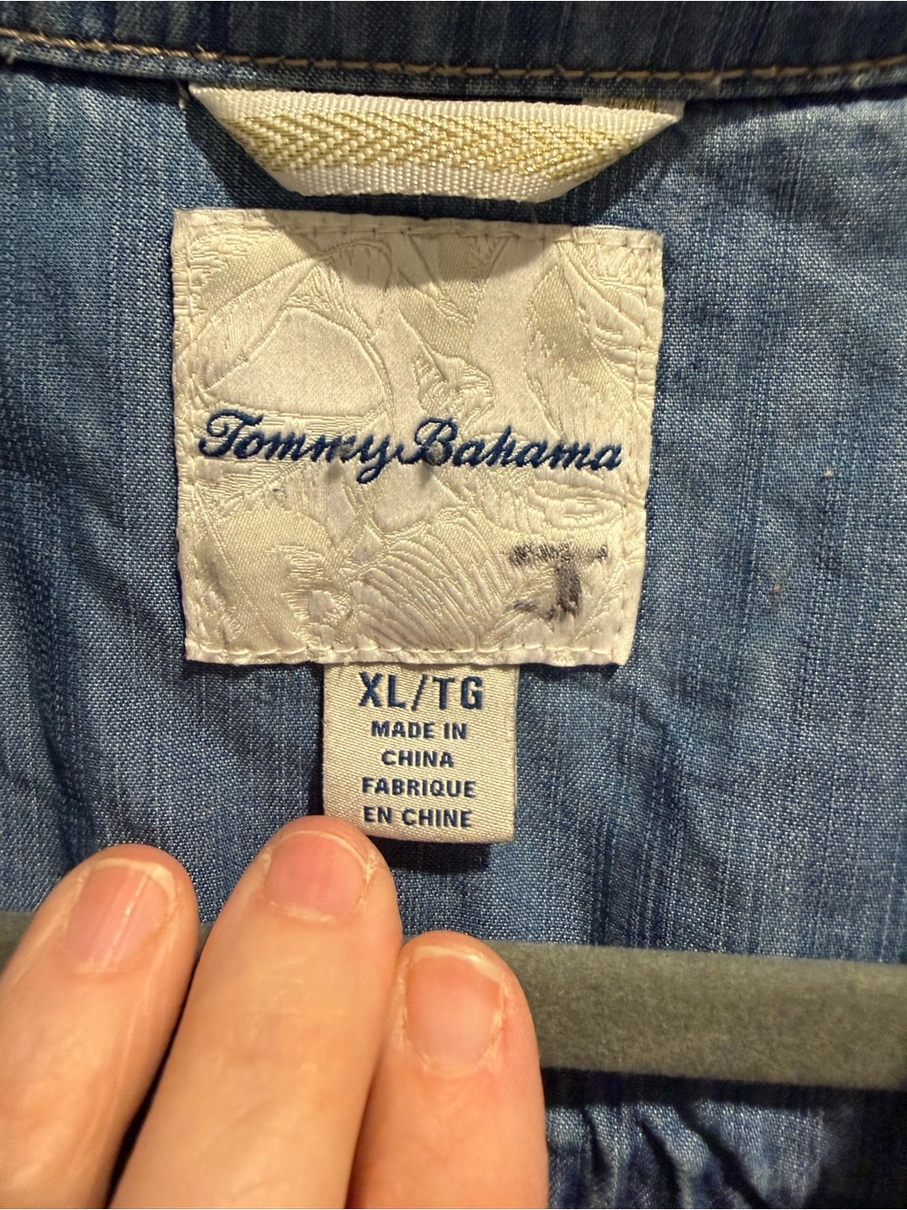 Chambray O'Lei Linen-Blend Jacket XL - Picture 9 of 9